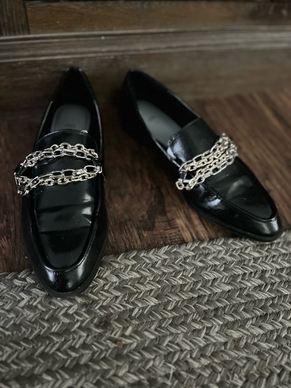 Zara Multi Chain Detail Loafers 38 - Picture 2 of 9